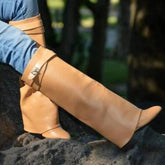 Stylish Faux Leather Hidden Heel Tall Boots Oshnow